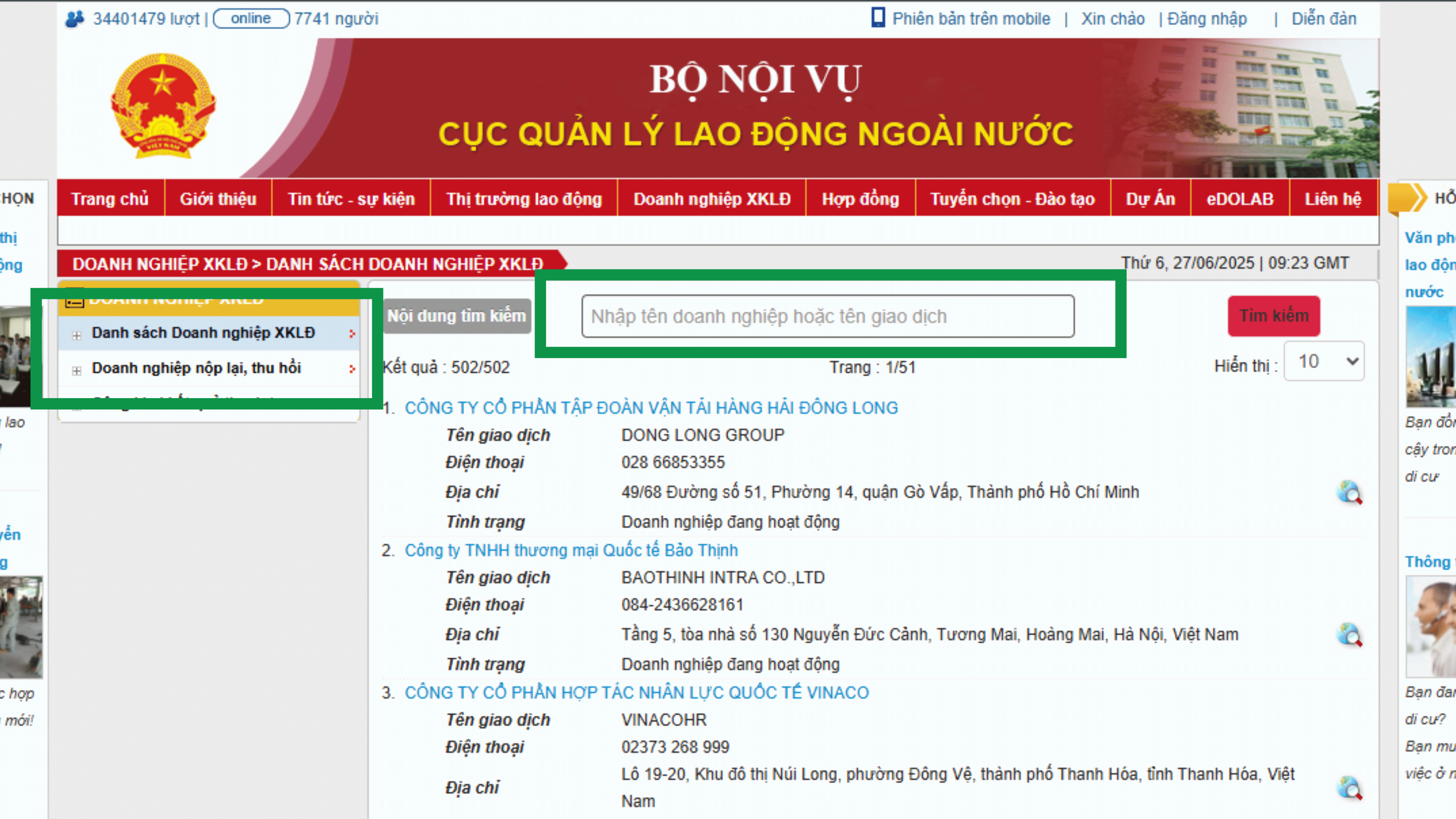 Chọn Danh sách doanh nghiệp xuất khẩu lao động