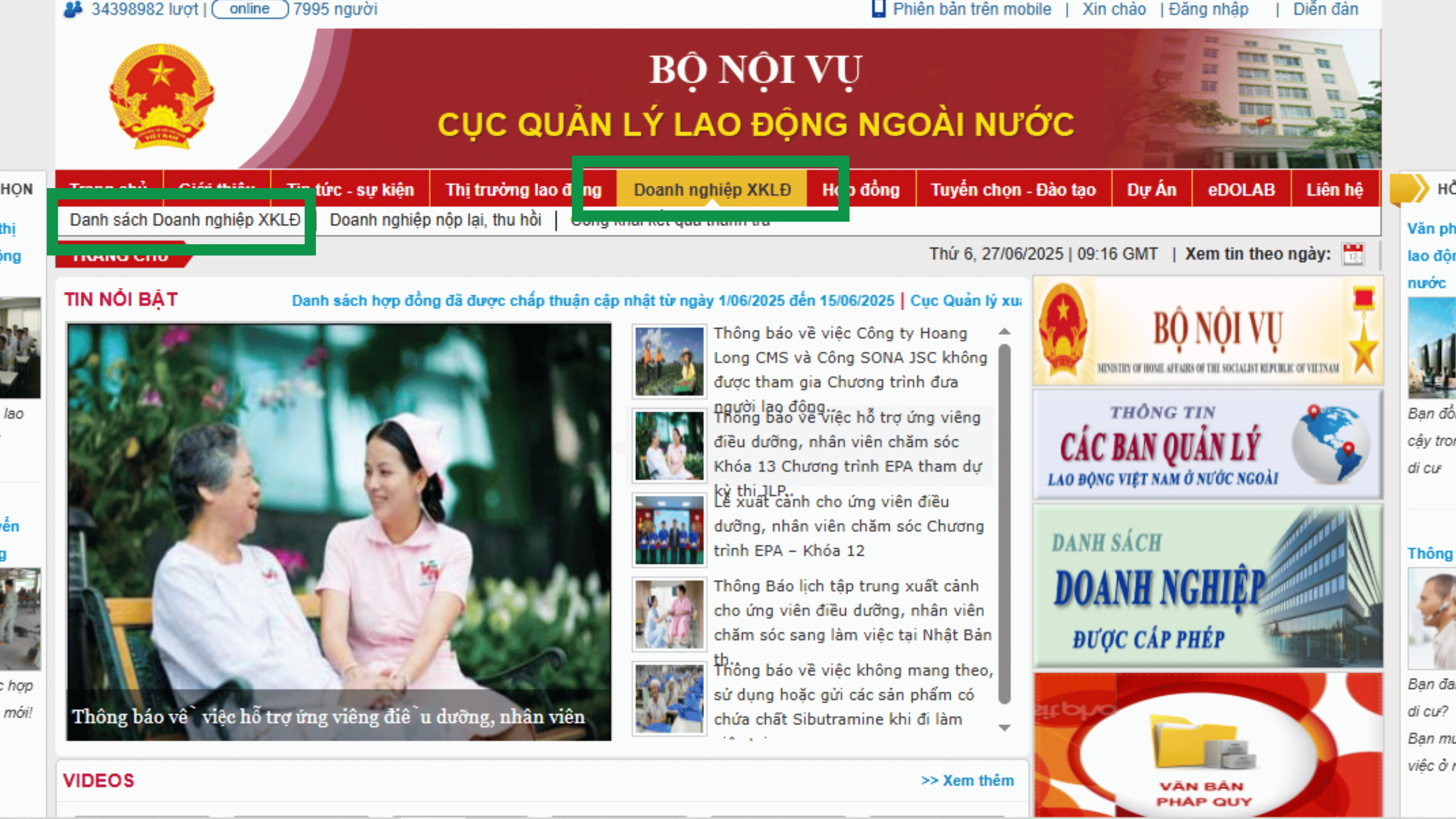 Truy cập trang web Dolab